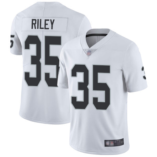 Men Oakland Raiders Limited White Curtis Riley Road Jersey NFL Football #35 Vapor Untouchable Jersey